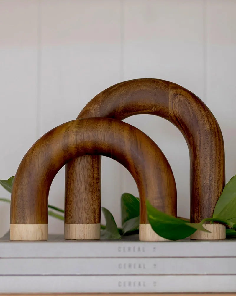 Wood Arch Decorative Objects - Book Shelf Decor Aesthetic, Modern Coffee Table Decor, Home Décor Accents, Wood Sculpture, Shelf Decorations, Bookshelf Decorations, Bookcase Decorative Items