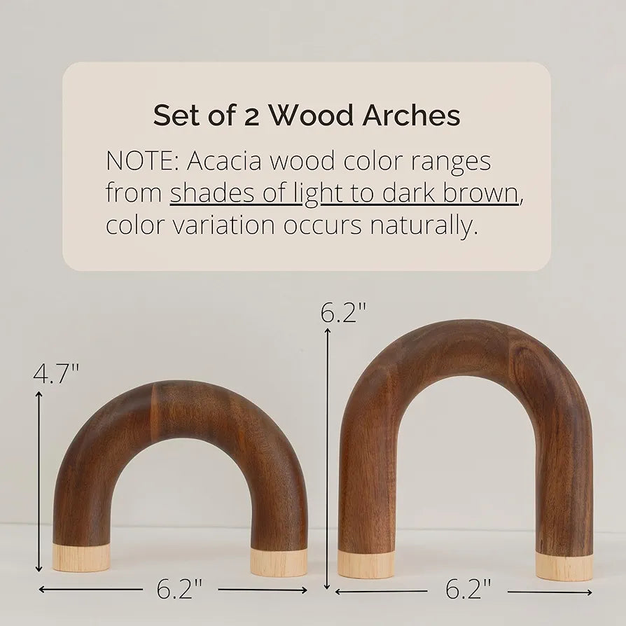 Wood Arch Decorative Objects - Book Shelf Decor Aesthetic, Modern Coffee Table Decor, Home Décor Accents, Wood Sculpture, Shelf Decorations, Bookshelf Decorations, Bookcase Decorative Items