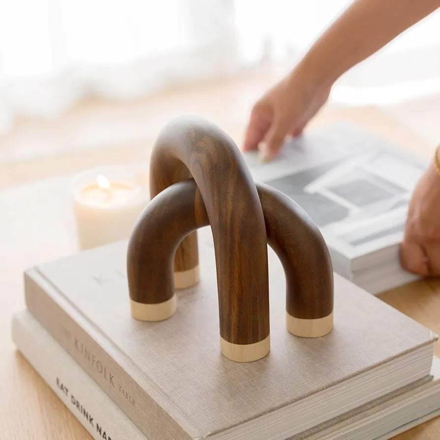 Wood Arch Decorative Objects - Book Shelf Decor Aesthetic, Modern Coffee Table Decor, Home Décor Accents, Wood Sculpture, Shelf Decorations, Bookshelf Decorations, Bookcase Decorative Items